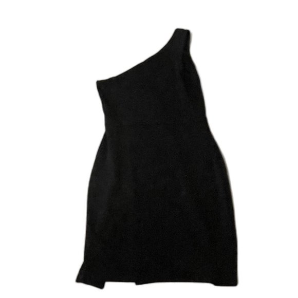 prettylittlething Size 6 Black One Shoulder Keyhole Dress - Picture 5 of 8